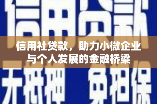 福建信用社贷款，助力小微企业与个人发展的金融桥梁