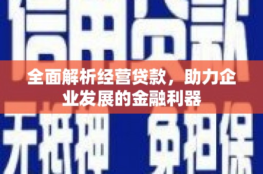 福建全面解析经营贷款，助力企业发展的金融利器