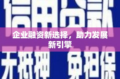 福建企业融资新选择，助力发展新引擎