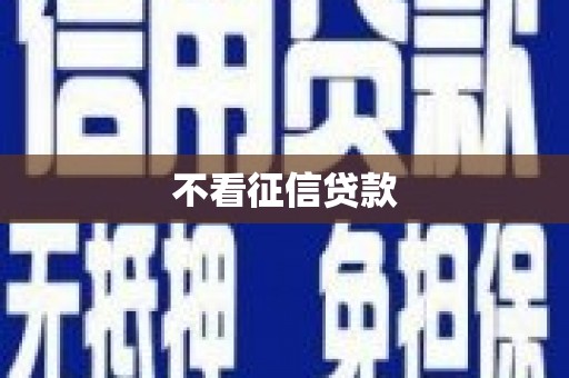 福建不看征信贷款