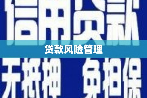 福建贷款风险管理