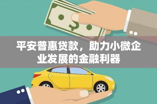 福建平安普惠贷款，助力小微企业发展的金融利器