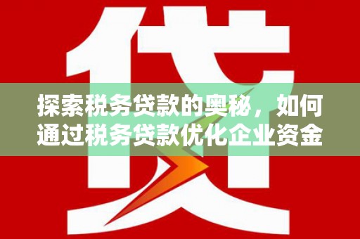 福建探索税务贷款的奥秘，如何通过税务贷款优化企业资金流