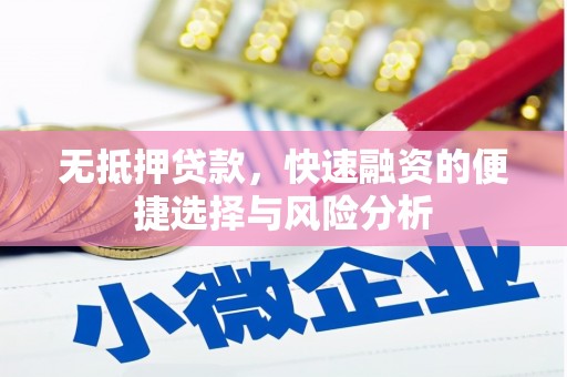福建无抵押贷款，快速融资的便捷选择与风险分析