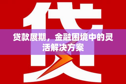 福建贷款展期，金融困境中的灵活解决方案