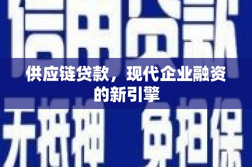 福建供应链贷款，现代企业融资的新引擎