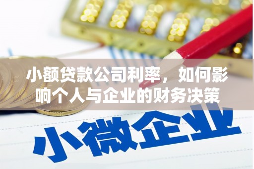 福建小额贷款公司利率，如何影响个人与企业的财务决策