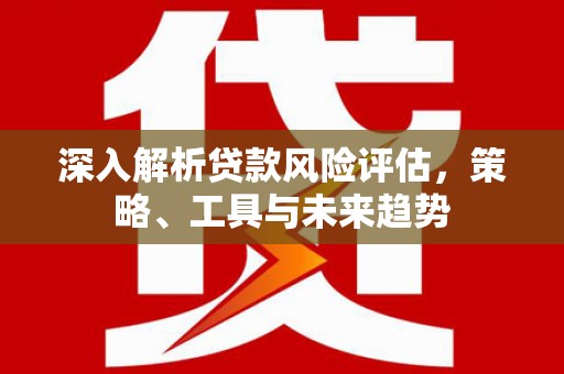 福建深入解析贷款风险评估，策略、工具与未来趋势