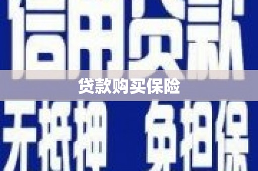 福建贷款购买保险